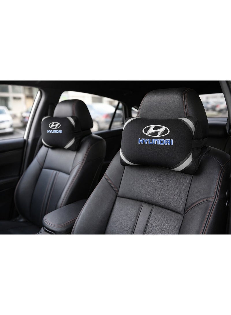 HYUNDAI Pair of Car Neck Support Pillows – Compatible with Hyundai - Image 1